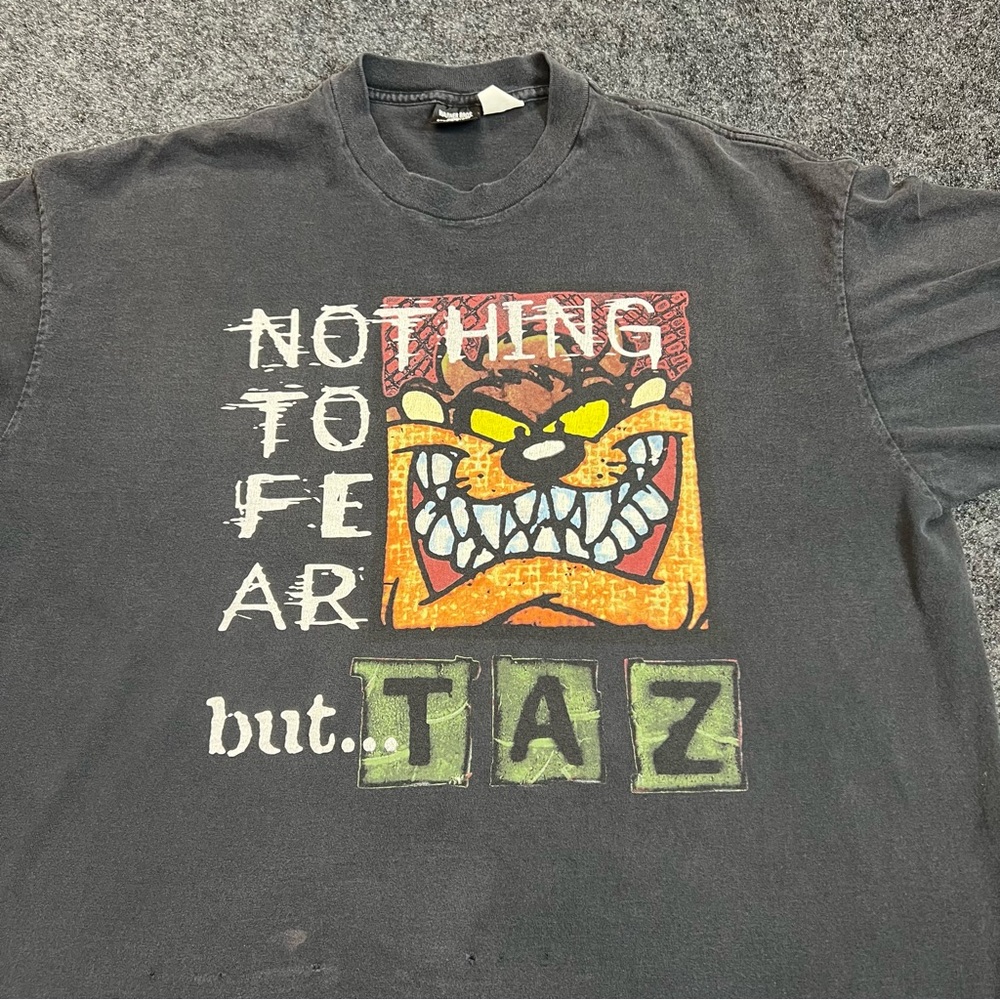 Vintage Taz Looney Tunes Tee XXL 90s Warner Bros Distressed Grunge